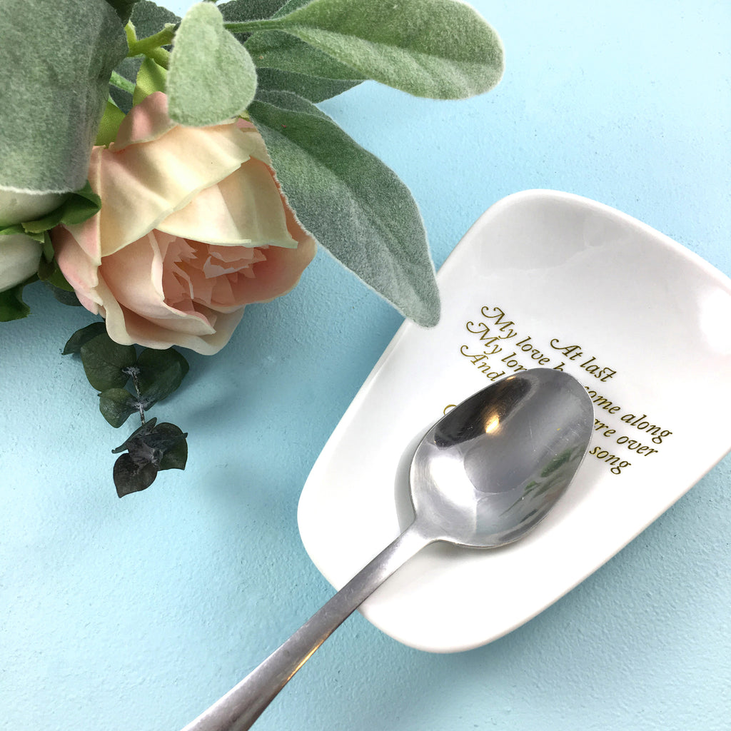 Custom Spoon Rest - Ceramic Spoon Rest with Handwritten Recipe or Custom  Message