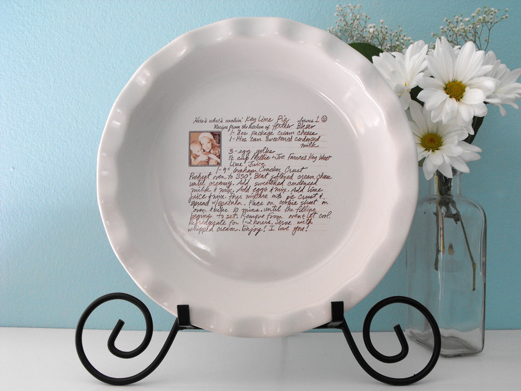 Pie Dish Customized with Handwritten Recipe – Soul Kitchen Keepsakes