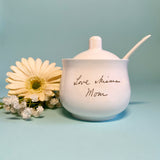 Custom Handwriting Sugar Bowl Dish Set