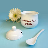 Custom Handwriting Sugar Bowl Dish Set