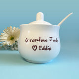 Custom Handwriting Sugar Bowl Dish Set