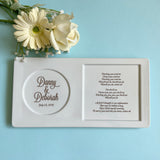 Custom Wedding Couple Dresser tray Love Song Lyrics