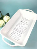 Small Casserole Baking Dish Customized with Handwritten Recipe