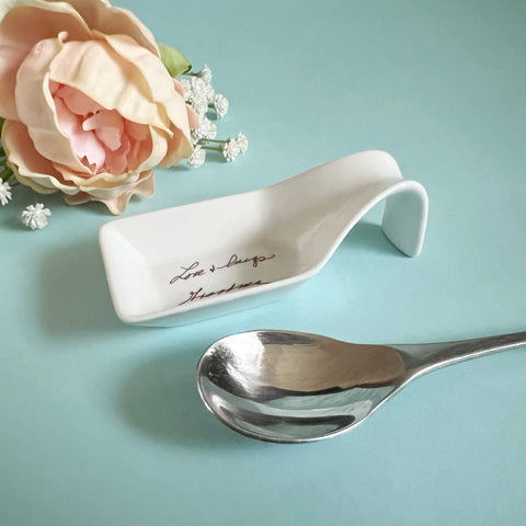 Custom Handwriting Tea Spoon Rest