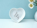 Jewelry Dish Heart Shaped Customized with Handwriting