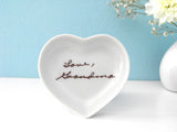 Jewelry Dish Heart Shaped Customized with Handwriting