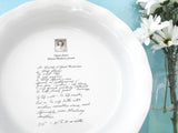 Pie Dish Customized with Handwritten Recipe