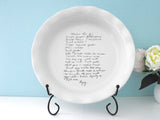 Pie Dish Customized with Handwritten Recipe