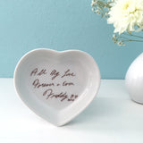 Jewelry Dish Heart Shaped Customized with Handwriting