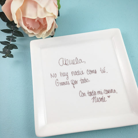 Custom Handwriting Dresser Tray Keepsake Dish Personalized