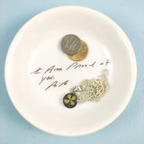 Jewelry Dish Round Customized with Handwriting