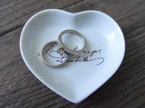 Jewelry Dish Heart Shaped Customized with Handwriting