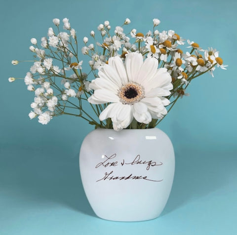 Keepsake Vase Customized with Handwriting