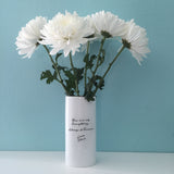 Oval Bouquet Vase Customized with Handwriting