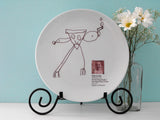 Round Plate with Customized with Childs Drawing