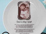 Round Plate Customized with Wedding Song Lyrics or Couples Names