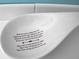 Spoon Rest Full Size Customized with Wedding Song Lyrics